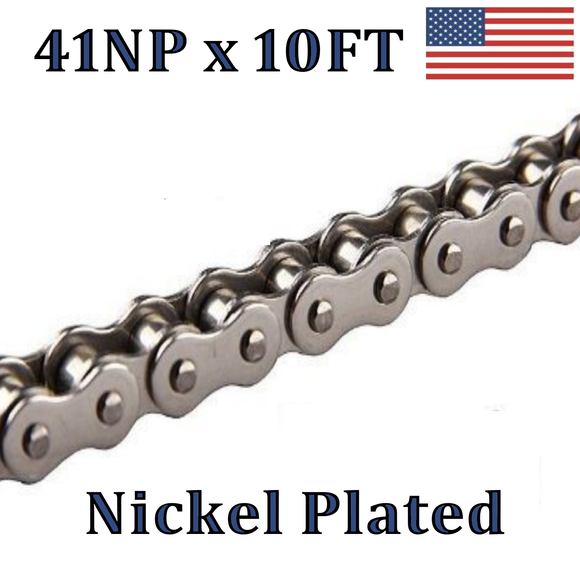 #41 Nickel Plated Roller Chain 10FT