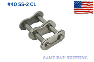 Stainless Steel Double Strands Master Connecting Link for #40SS-2 Roller Chain 5 Pack