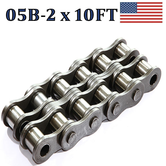 05B-2 Double Strand Roller Chain 3.05 Meters / 10 FT With Free Connecting Link