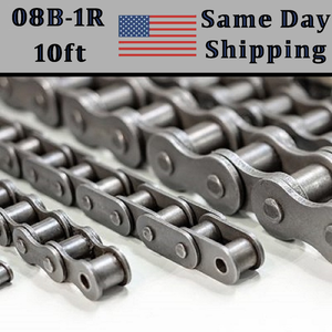 08B-1R Roller Chain 10 FT Metric - Same Day Priority Shipping -