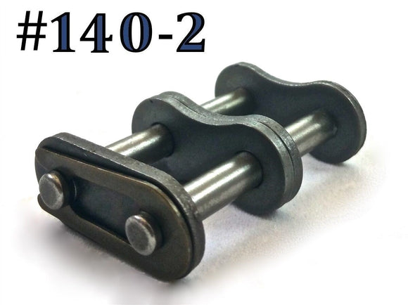 #140-2 DOUBLE ROLLER DUPLEX CHAIN MASTER CONNECTING LINK *PACK OF 2*