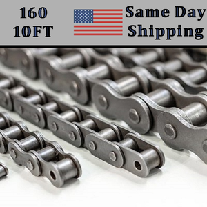 #160 Roller Chain 10 FT + Free Connecting Link - Same Day Priority Shipping
