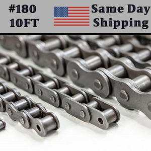 #180 Roller Chain 10 FT + Free connecting Link Dame Day - Priority Shipping