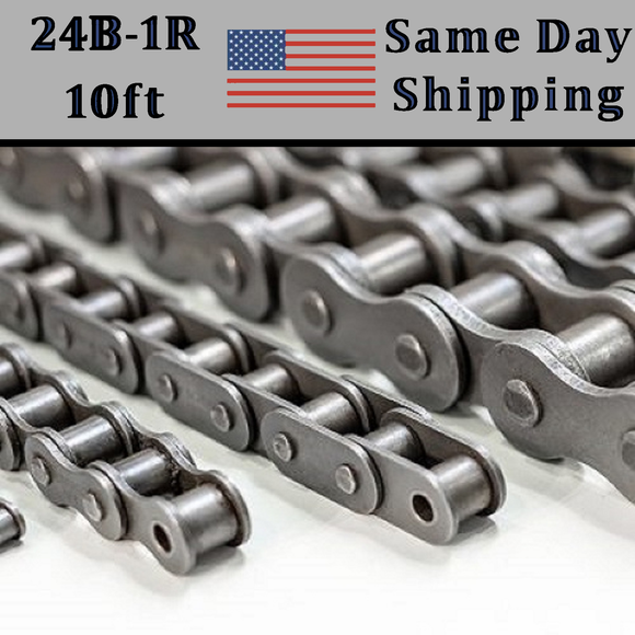 24B-1 Roller Chain METRIC 3.05 Meters / 10 FT With Free Connecting Link