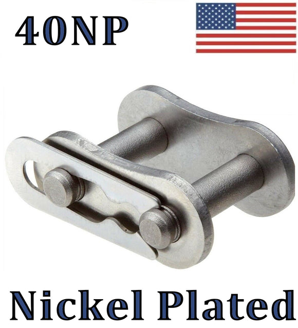 #40NP Nickel Plated Connecting / Master Link (10 pack) For #40NP Roller Chain