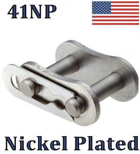 #41NP Nickel Plated Roller Chain Connecting / Master Link QTY 10 FAST SHIPPING