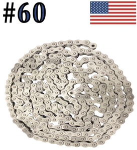 #60 x 10ft Dacromet Plated Corrosion Resistant Roller Chain With Connection Link