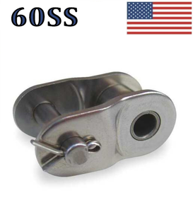 #60SS Stainless Steel Roller Chain Offset Link (Pack of 4) 3/4" Pitch
