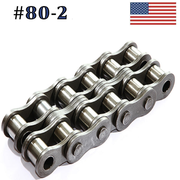 80R-2 DOUBLE STRAND ROLLER CHAIN - 39 LINK WITH CONNECTING MASTER LINK 1