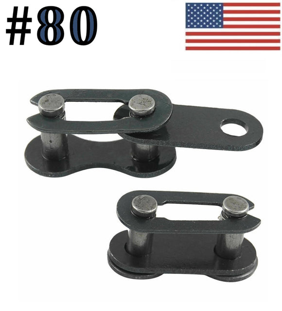 thumbnail image 2 of #80 Roller Chain Connecting Links - 5 Pack Industrial Grade Carbon Steel 2 of 12
