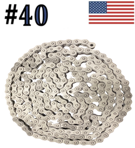 #40 x 10ft Dacromet Plated Corrosion Resistant Roller Chain With Connection Link